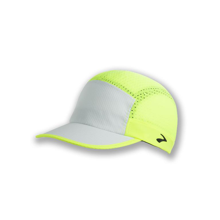 Brooks Propel Mesh Running Hat - Men's - Icy Grey/Nightlife/GreenYellow (58734-JCPA)